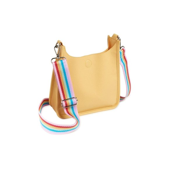 NWT No Boundaries Crossbody bag dual straps Yellow mini tote bucket purse - Picture 2 of 5